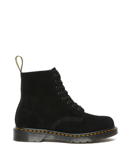 1460 Suede Lace Up Boots in Black