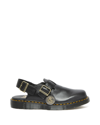 Jorge Made in England Leather Slingback Mules in England Leather Mules in Black