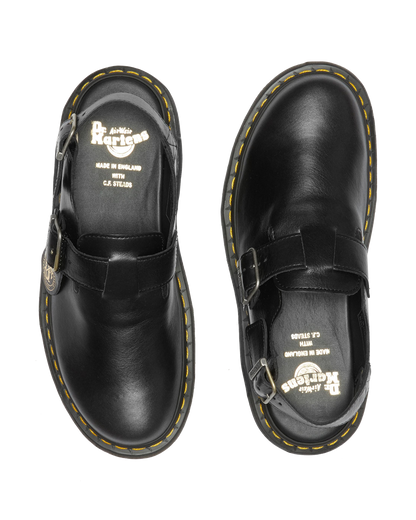 Jorge Made in England Leather Slingback Mules in England Leather Mules in Black