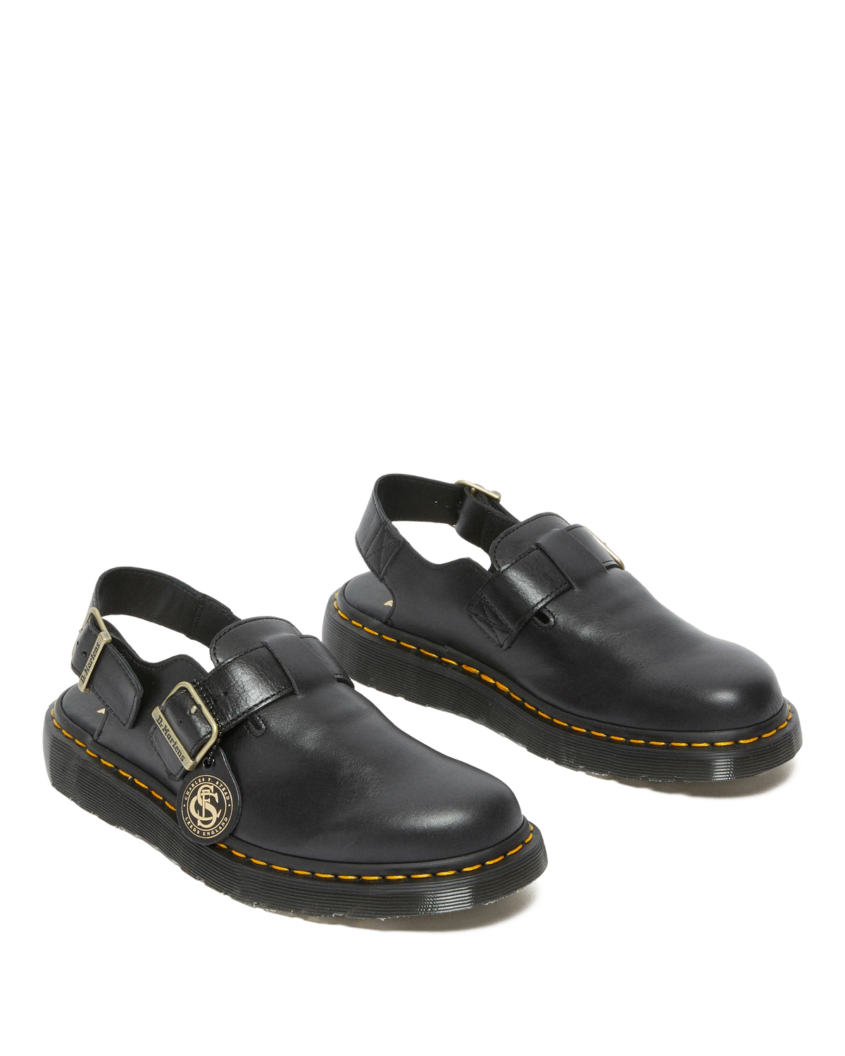 Jorge Made in England Leather Slingback Mules in England Leather Mules in Black