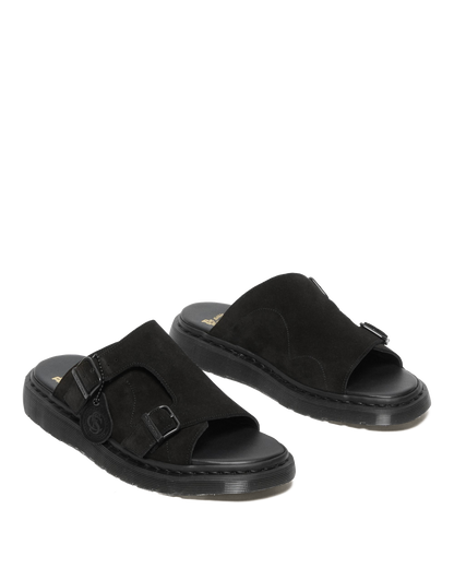 Dayne Made in England Suede Slide Sandals in England Suede Slide Sandals in Black