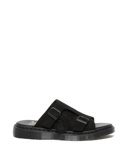 Dayne Made in England Suede Slide Sandals in England Suede Slide Sandals in Black
