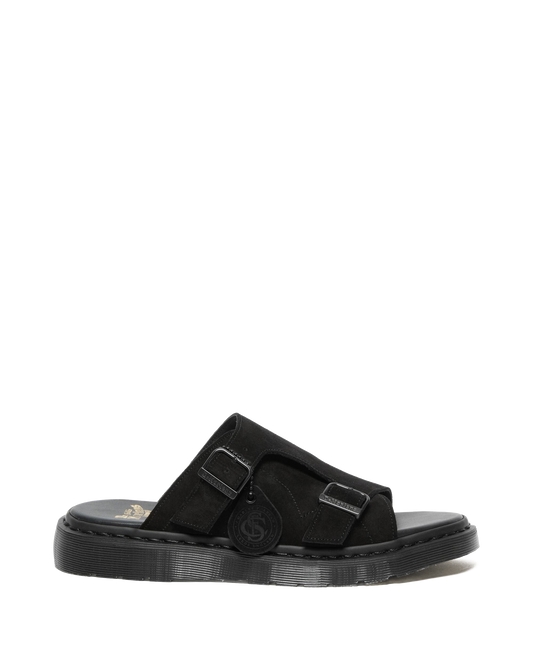 Dayne Made in England Suede Slide Sandals in England Suede Slide Sandals in Black