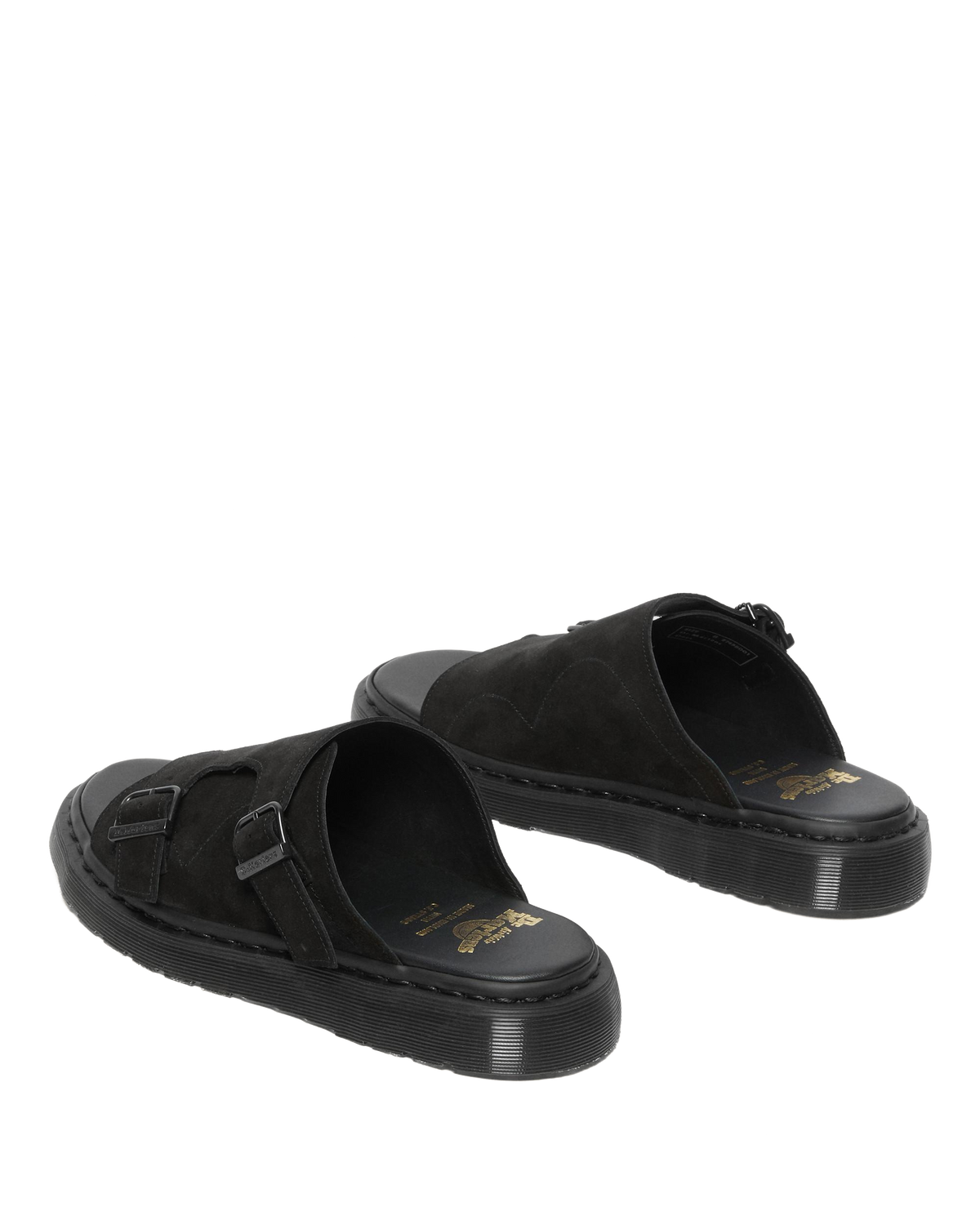 Dayne Made in England Suede Slide Sandals in England Suede Slide Sandals in Black