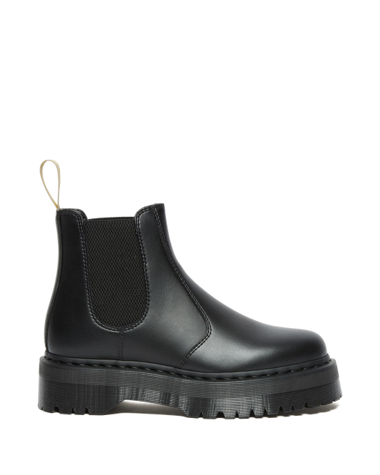 Vegan 2976 Felix Platform Chelsea Boots in Black