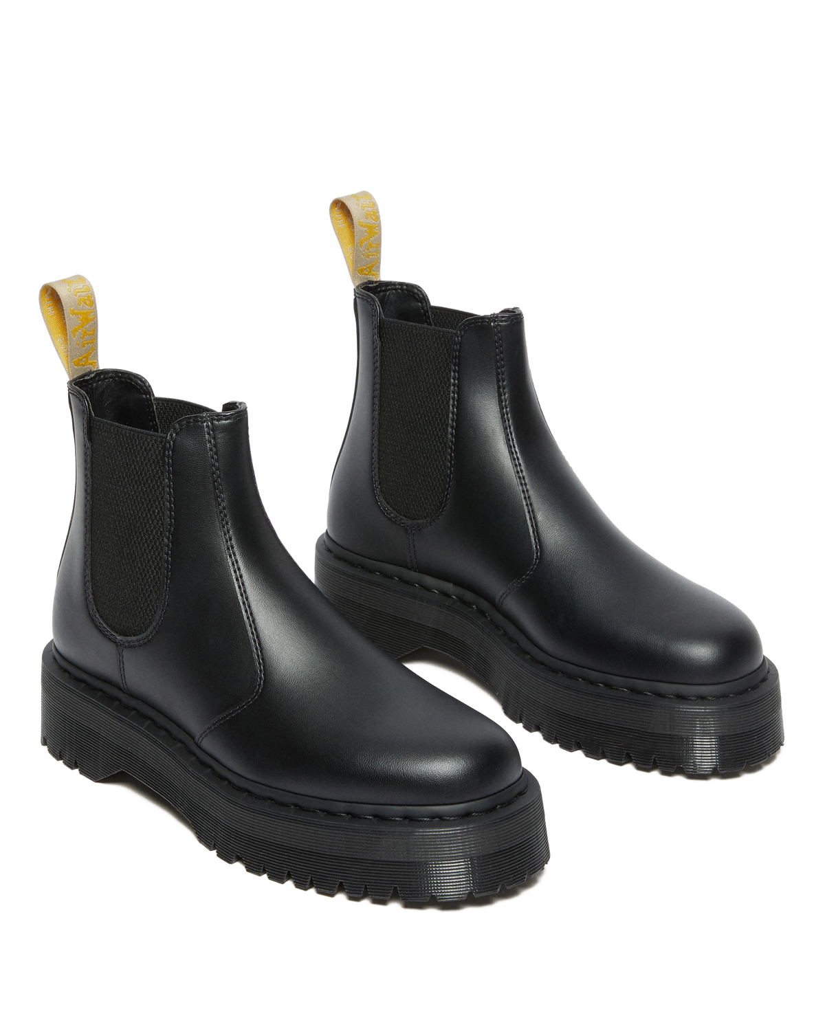 Vegan 2976 Felix Platform Chelsea Boots in Black