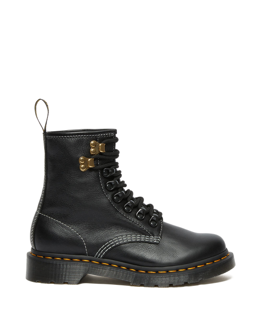1460 Hardware Virginia Leather Lace Up Boots in Black