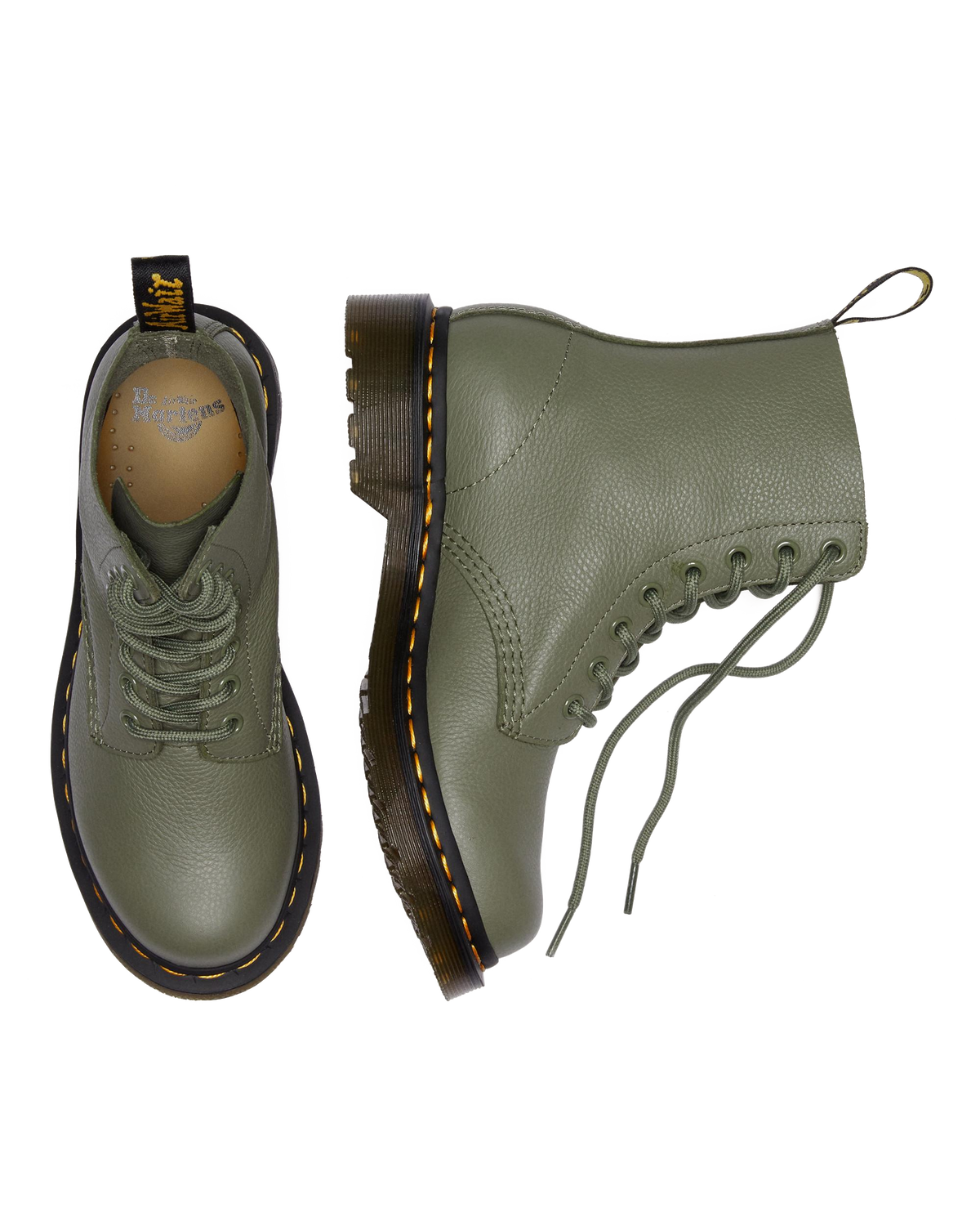 1460 Pascal Virginia leather boots in Khaki Green