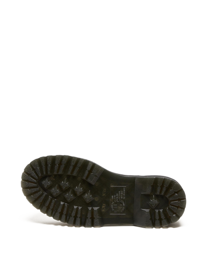 Devon Flower Buckle Leather Platform Boots in White