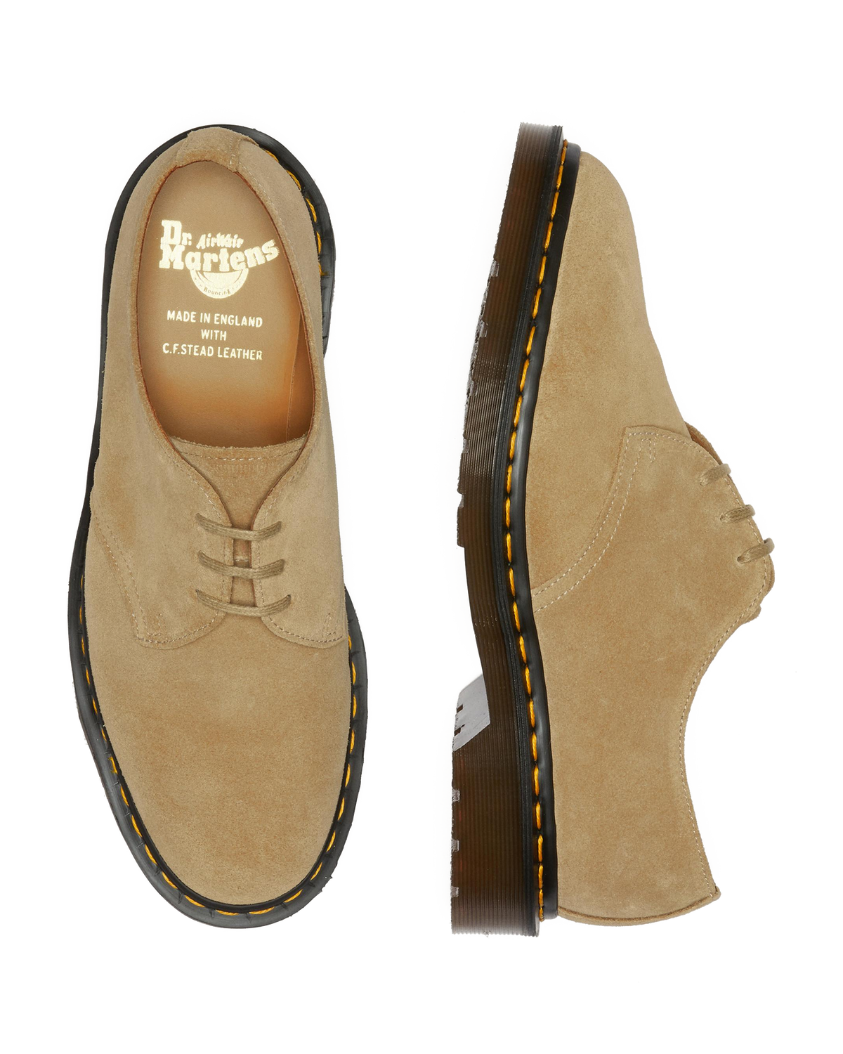 1461 Made in England Buck Suede Oxford Shoes in England Buck Suede Shoes in Beige