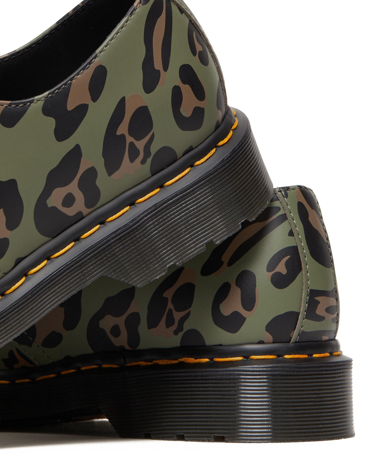 1461 Distorted Leopard Print Oxford Shoes in Khaki Green