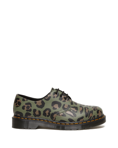 1461 Distorted Leopard Print Oxford Shoes in Khaki Green