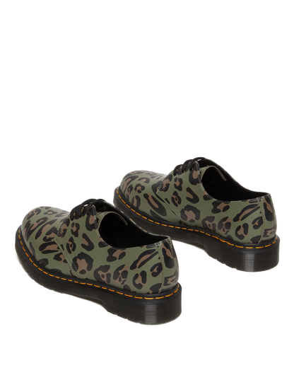 1461 Distorted Leopard Print Oxford Shoes in Khaki Green