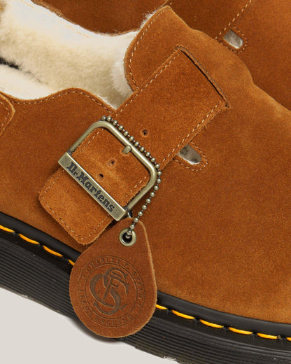 Jorge Made in England Shearling Slingback Mules in England Shearling Mule in Brown