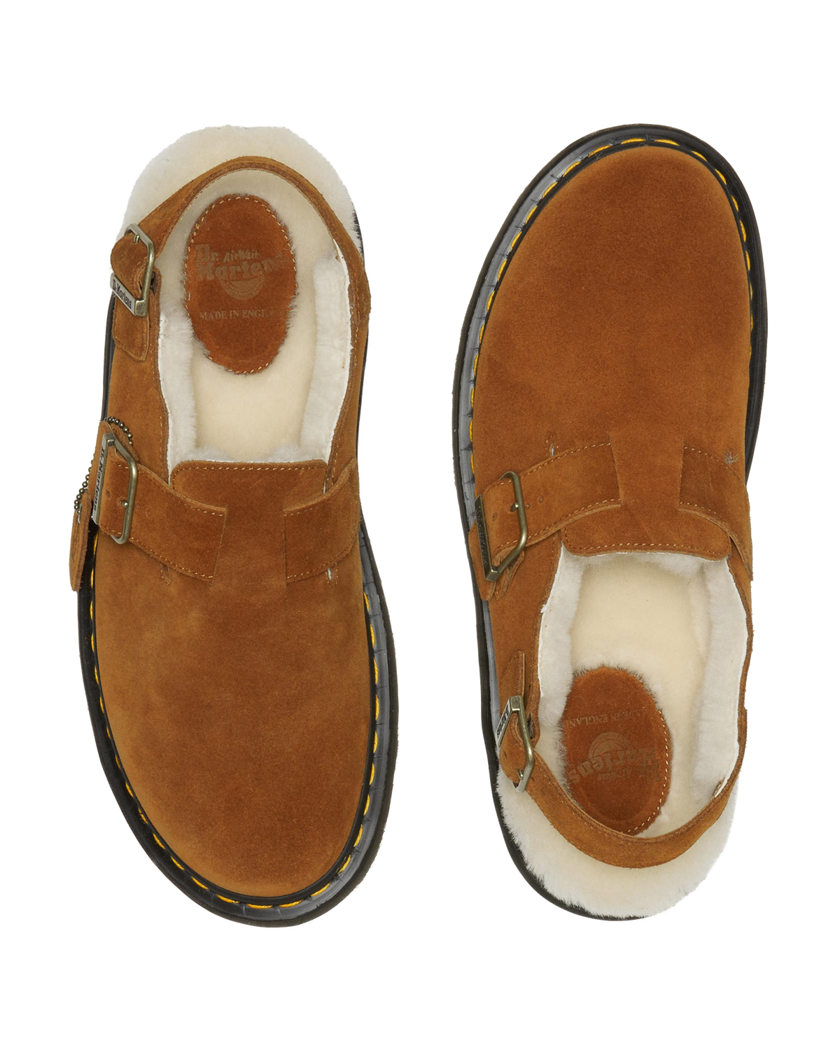 Jorge Made in England Shearling Slingback Mules in England Shearling Mule in Brown