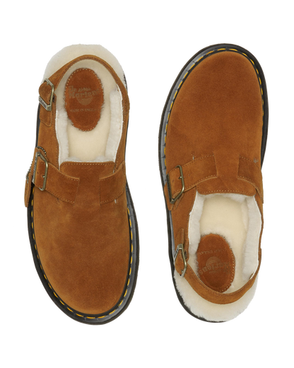 Jorge Made in England Shearling Slingback Mules in England Shearling Mule in Brown