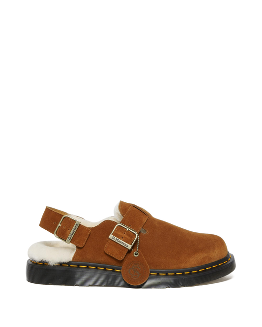 Jorge Made in England Shearling Slingback Mules in England Shearling Mule in Brown