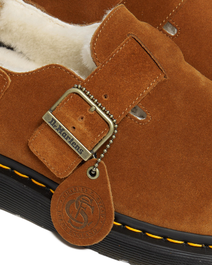 Jorge Made in England Shearling Slingback Mules in England Shearling Mule in Brown
