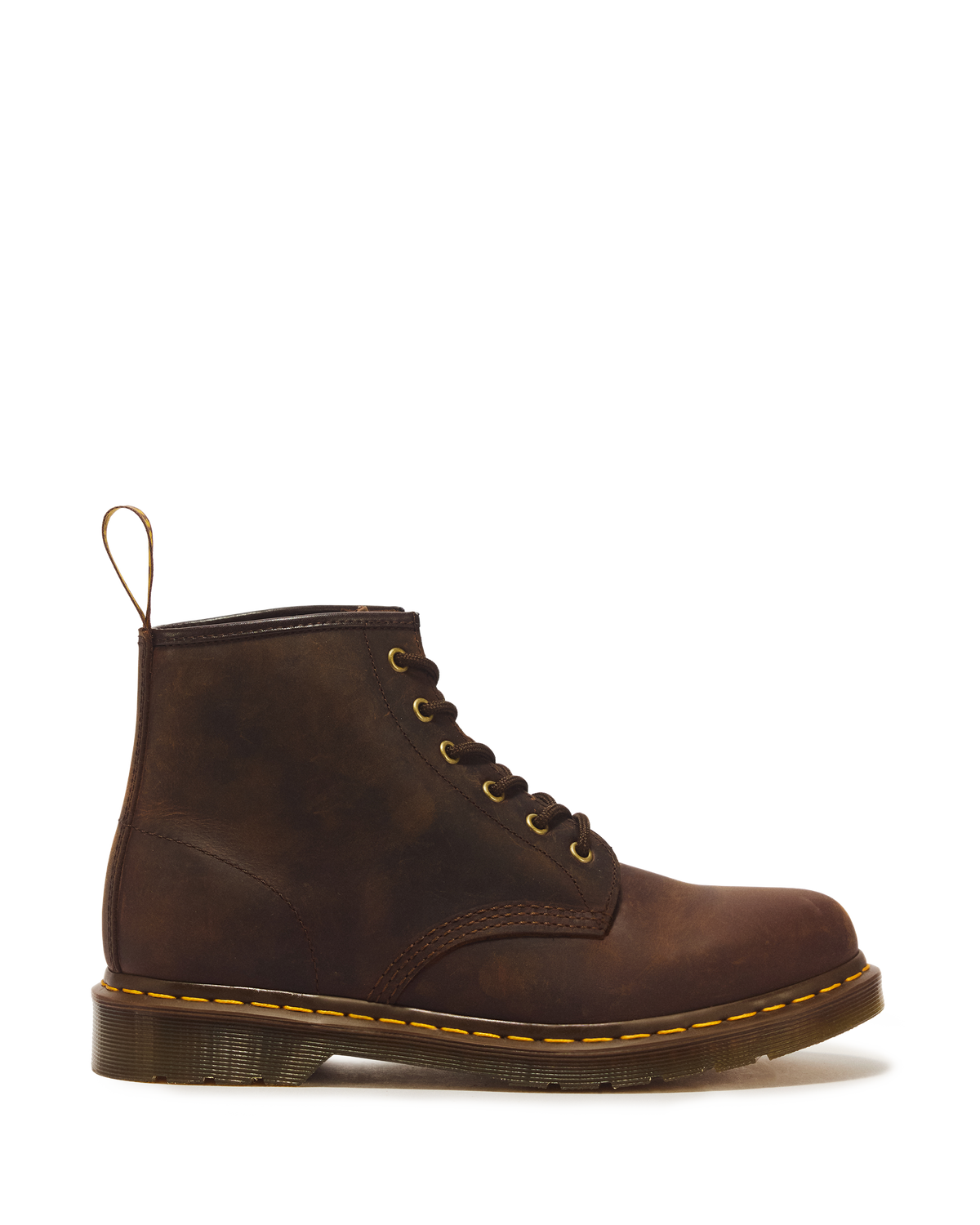 101 Crazy Horse Leather Ankle Boots in Dark Brown