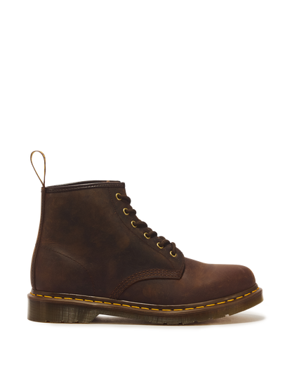 101 Crazy Horse Leather Ankle Boots in Dark Brown