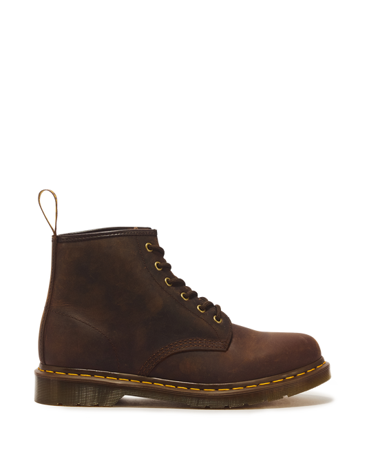 101 Crazy Horse Leather Ankle Boots in Dark Brown