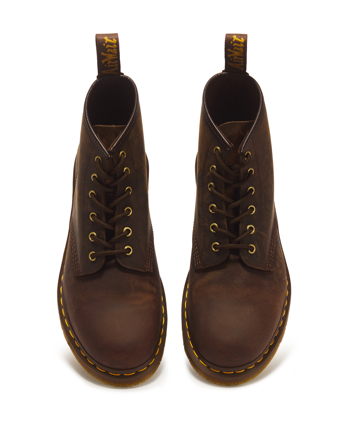 101 Crazy Horse Leather Ankle Boots in Dark Brown