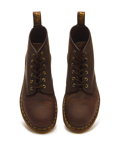 101 Crazy Horse Leather Ankle Boots in Dark Brown
