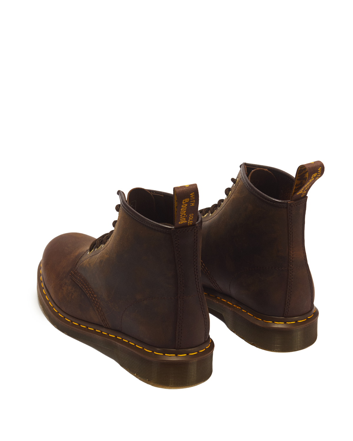 101 Crazy Horse Leather Ankle Boots in Dark Brown