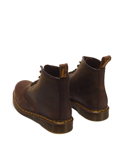 101 Crazy Horse Leather Ankle Boots in Dark Brown