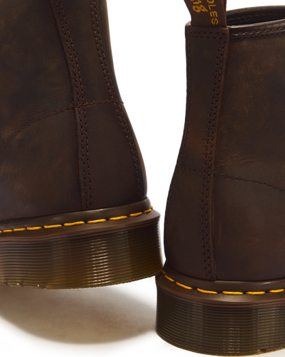 101 Crazy Horse Leather Ankle Boots in Dark Brown