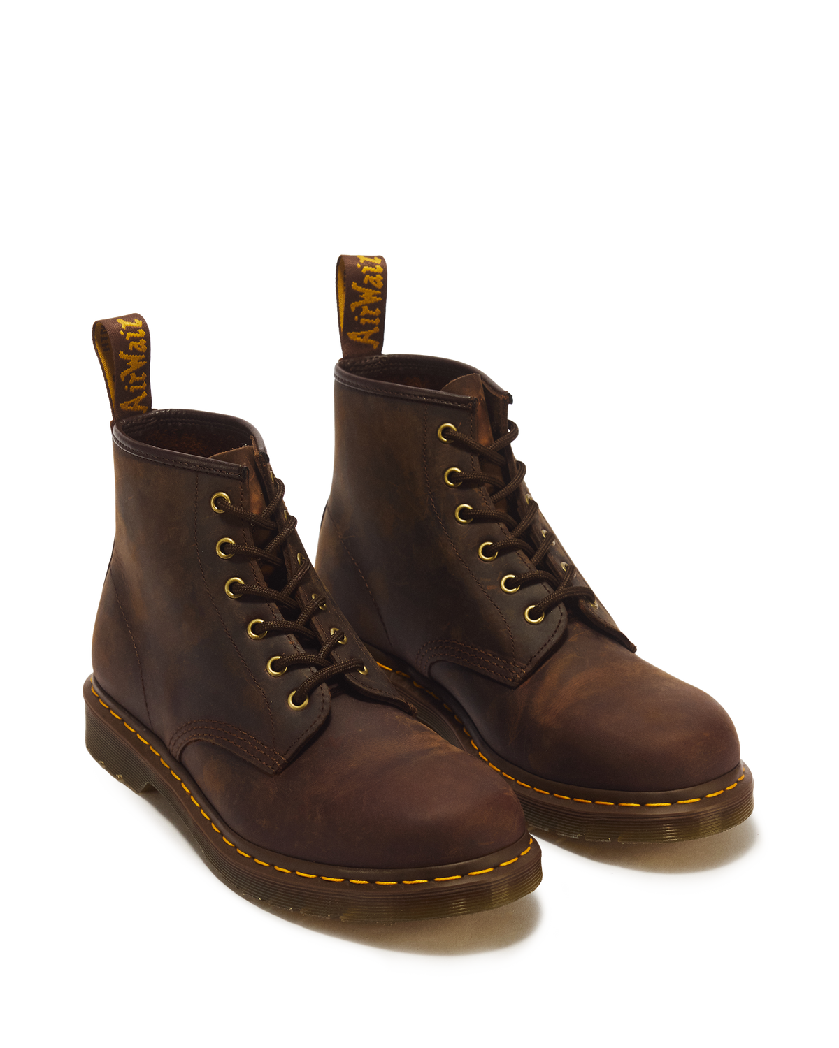 101 Crazy Horse Leather Ankle Boots in Dark Brown