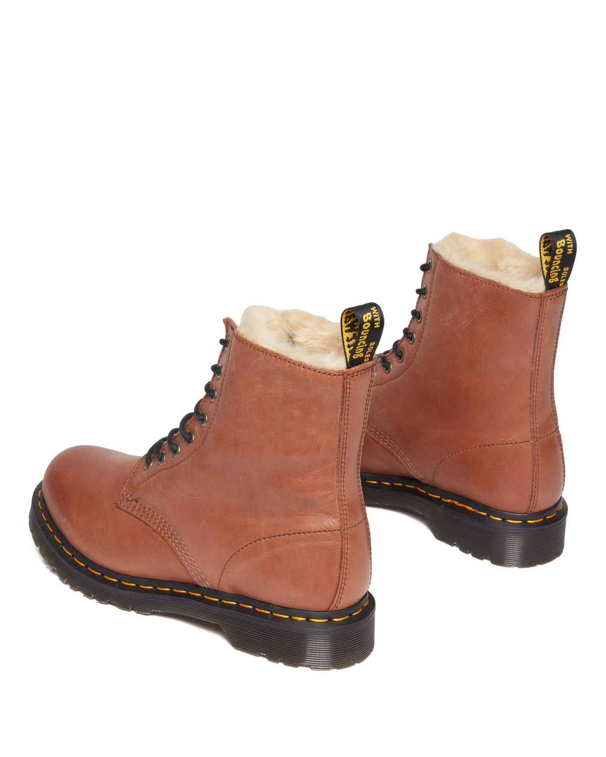 1460 Serena Women's Faux Fur-Lined Leather Boots in Tan