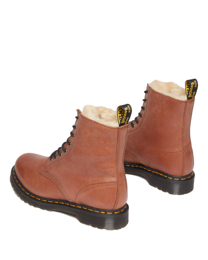 1460 Serena Women's Faux Fur-Lined Leather Boots in Tan