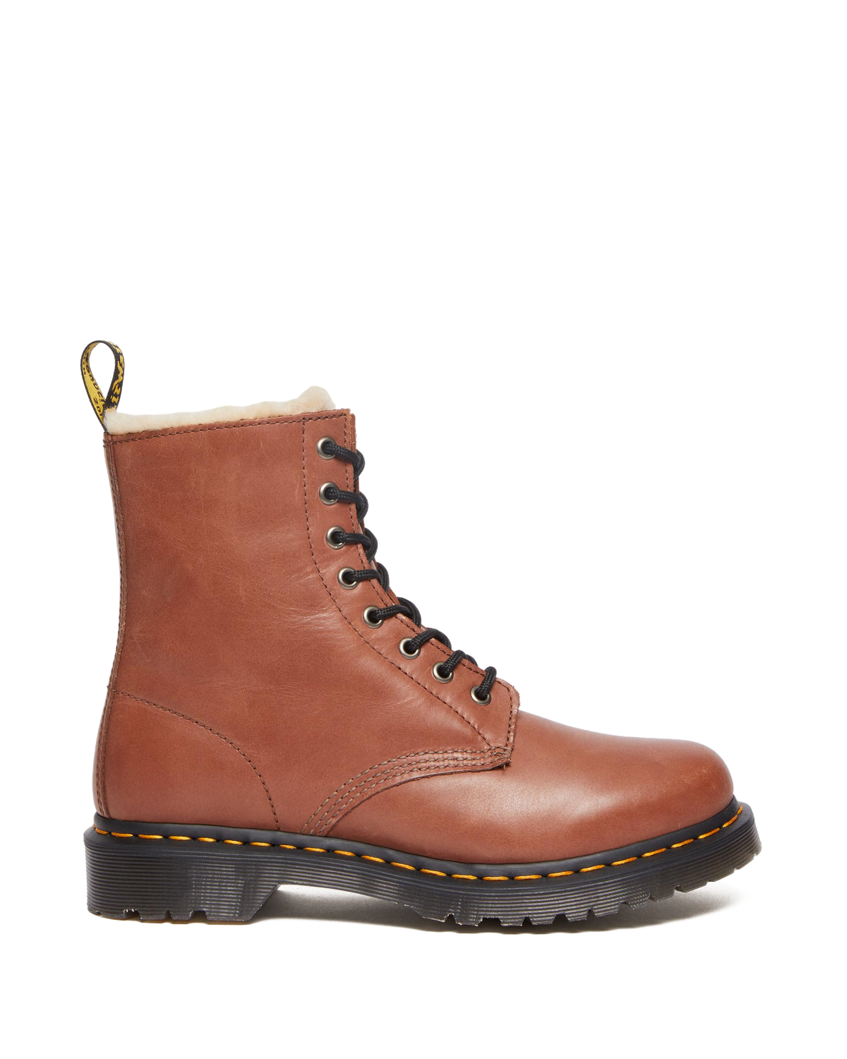 1460 Serena Women's Faux Fur-Lined Leather Boots in Tan