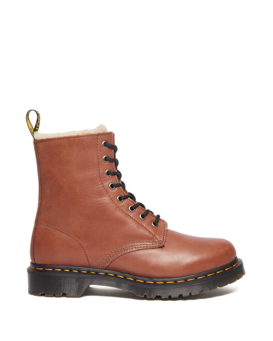 1460 Serena Women's Faux Fur-Lined Leather Boots in Tan