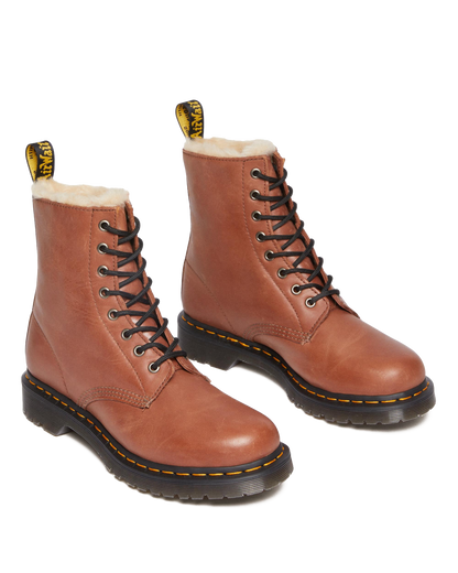 1460 Serena Women's Faux Fur-Lined Leather Boots in Tan