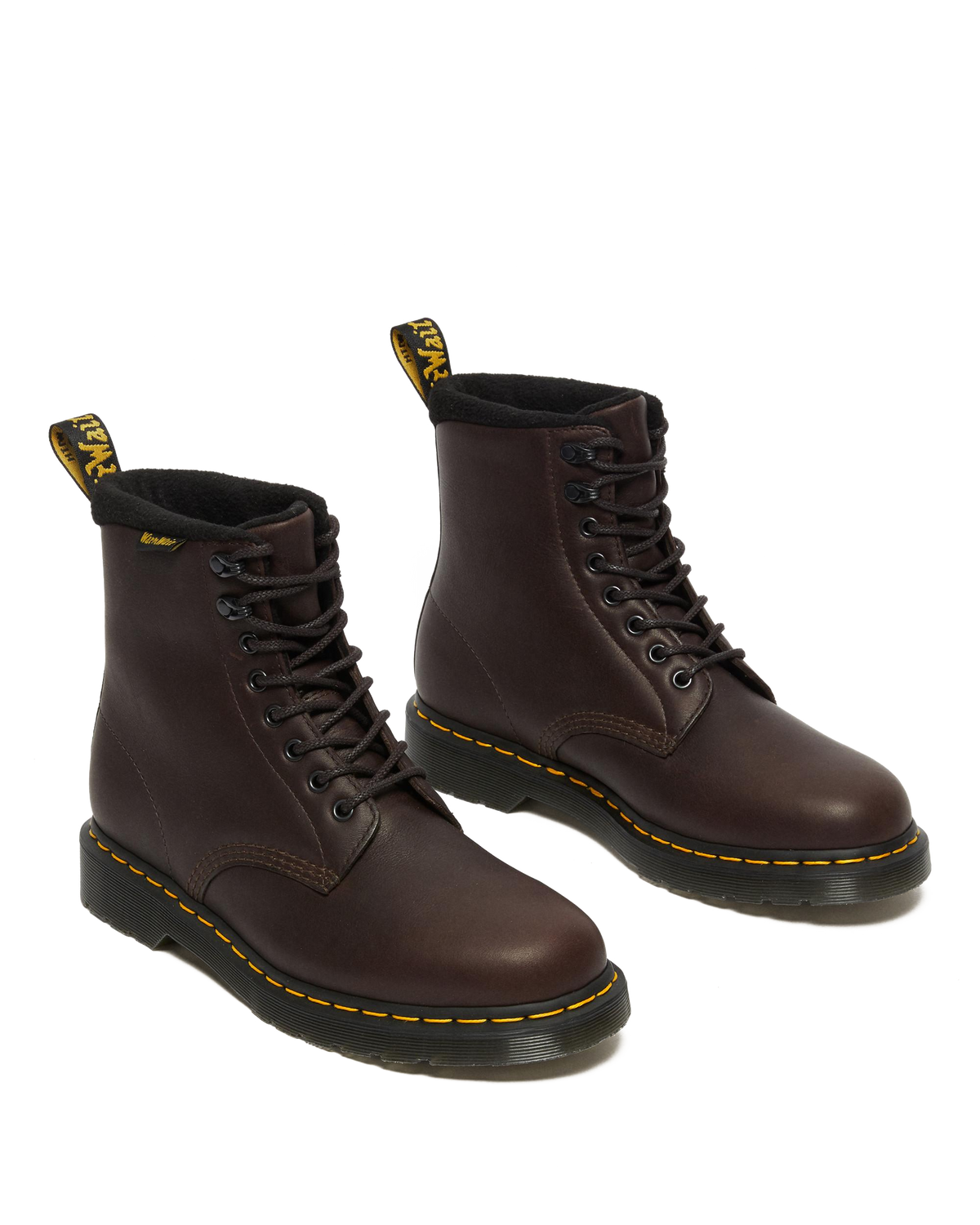 1460 Warmwair Leather Lace Up Boots in Dark Brown
