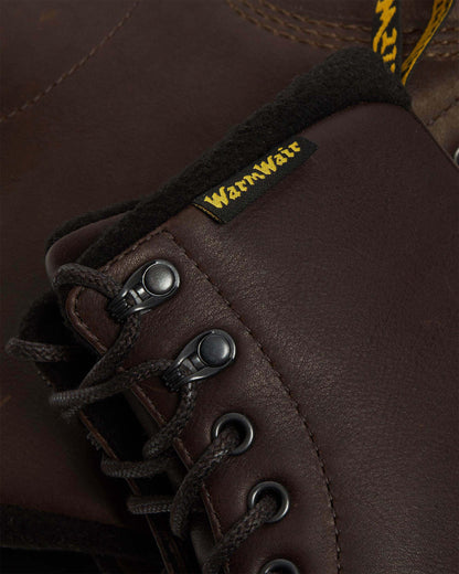 1460 Warmwair Leather Lace Up Boots in Dark Brown