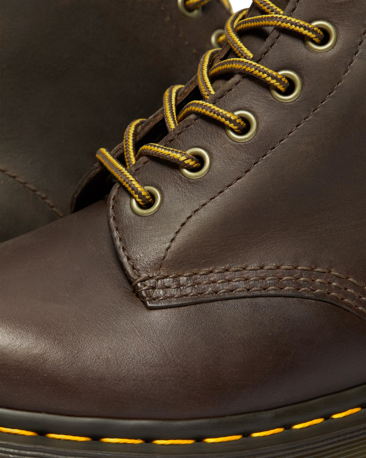 1460 Bex Crazy Horse Leather Lace Up Boots in Dark Brown