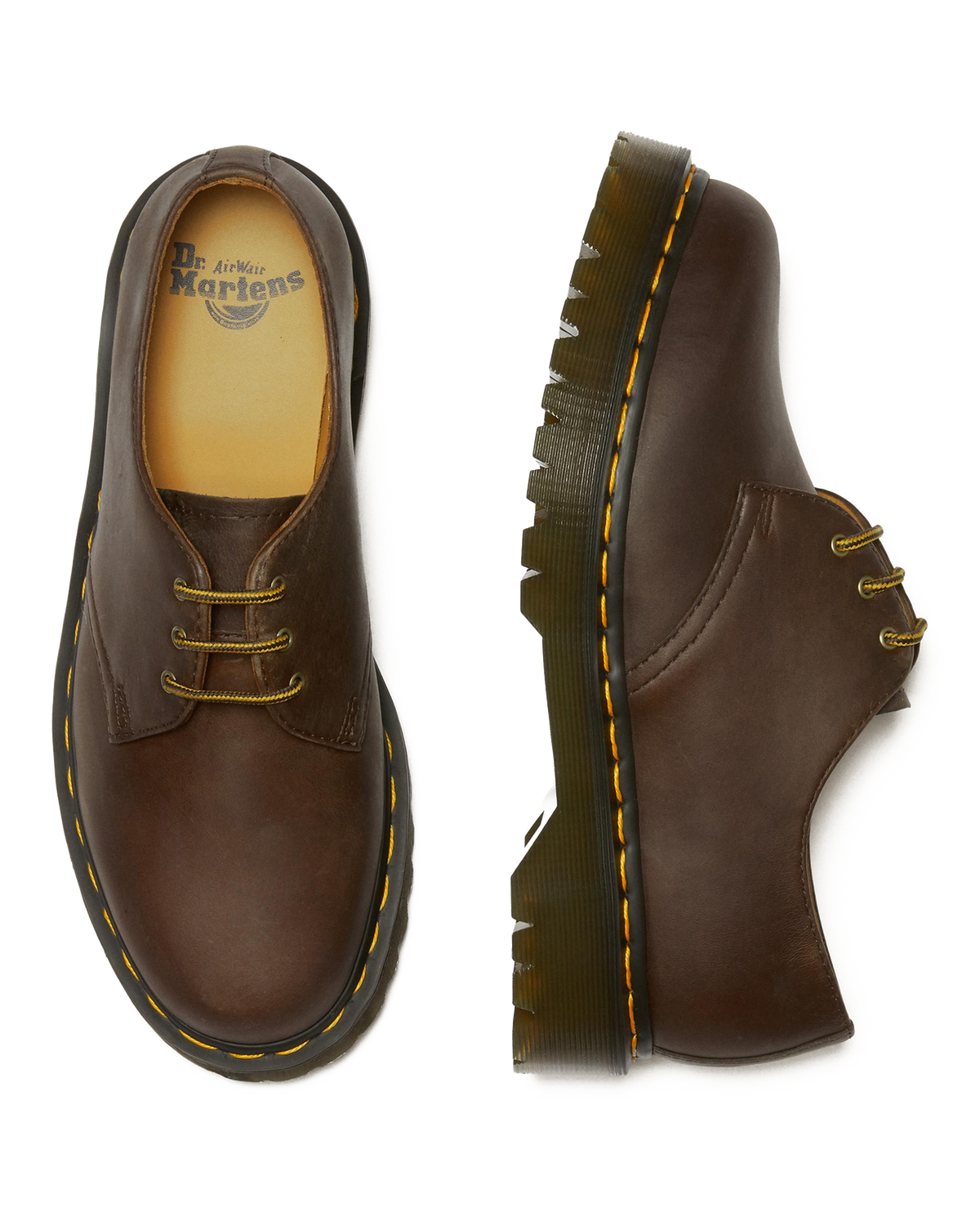 1461 Bex Crazy Horse Leather Oxford Shoes in Dark Brown