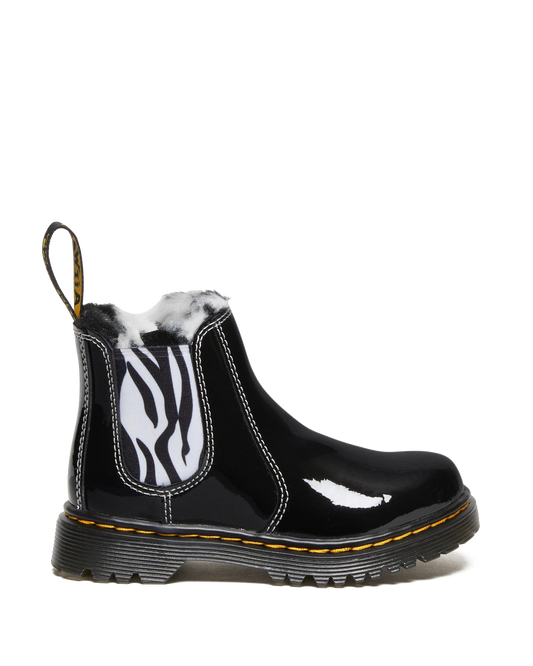 Toddler 2976 Leonore Patent Leather Chelsea Boots in Black