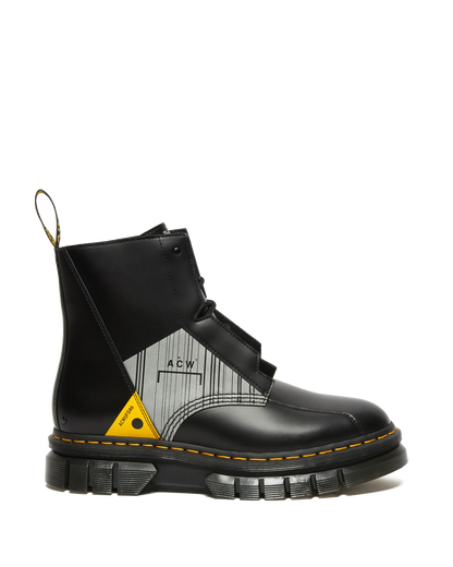 Rikard A-Cold-Wall* Leather Platform Boots in Black