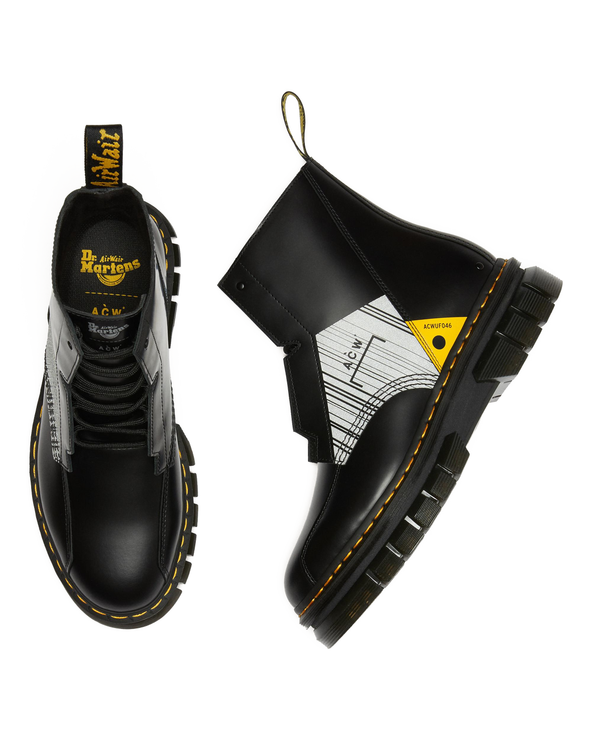 Rikard A-Cold-Wall* Leather Platform Boots in Black