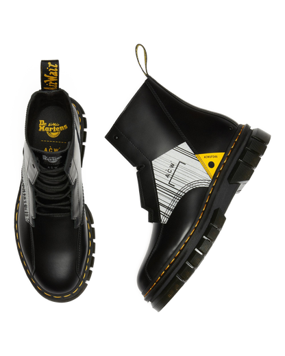 Rikard A-Cold-Wall* Leather Platform Boots in Black