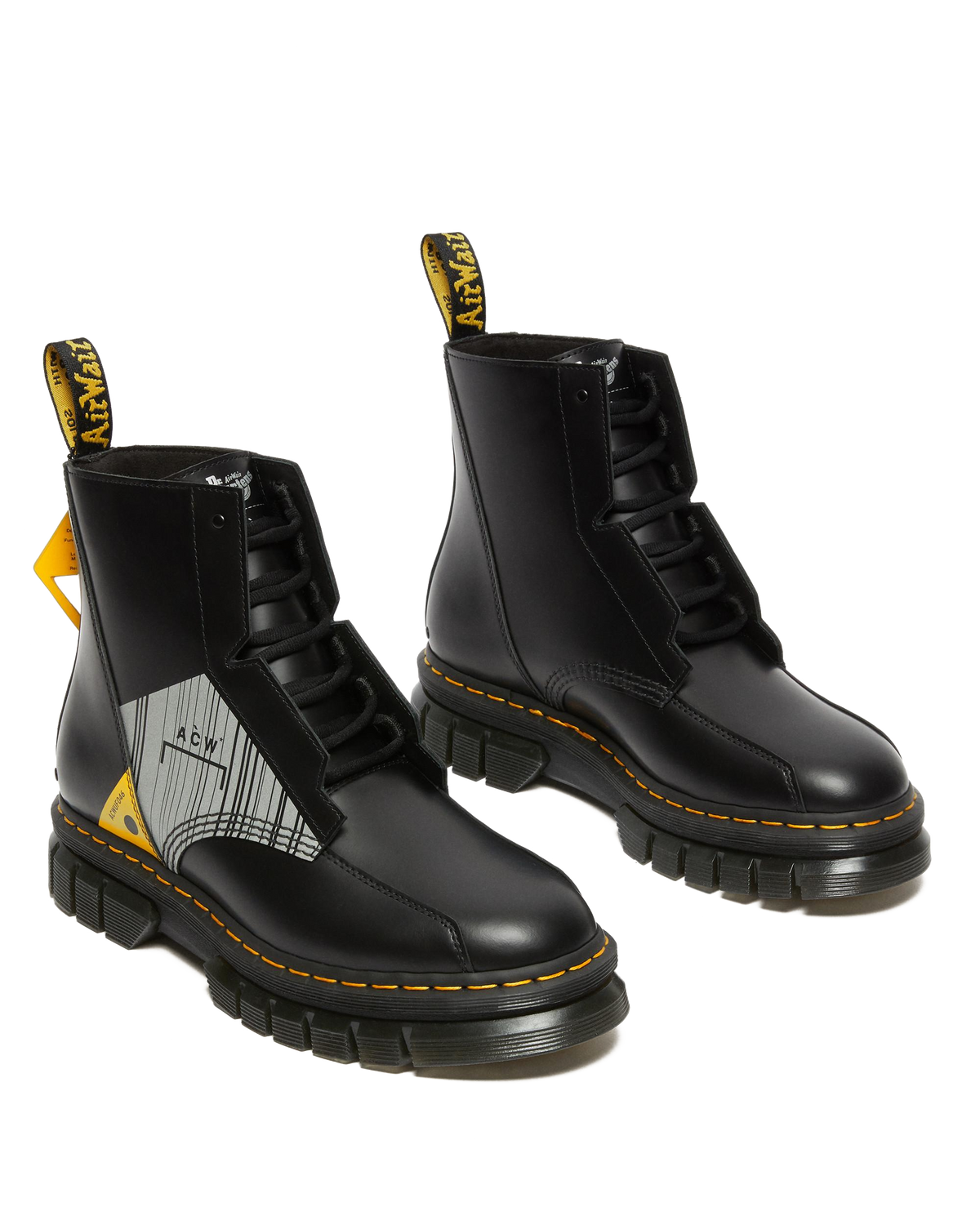 Rikard A-Cold-Wall* Leather Platform Boots in Black
