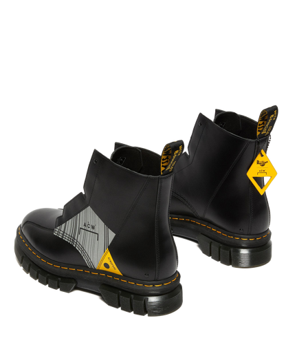 Rikard A-Cold-Wall* Leather Platform Boots in Black