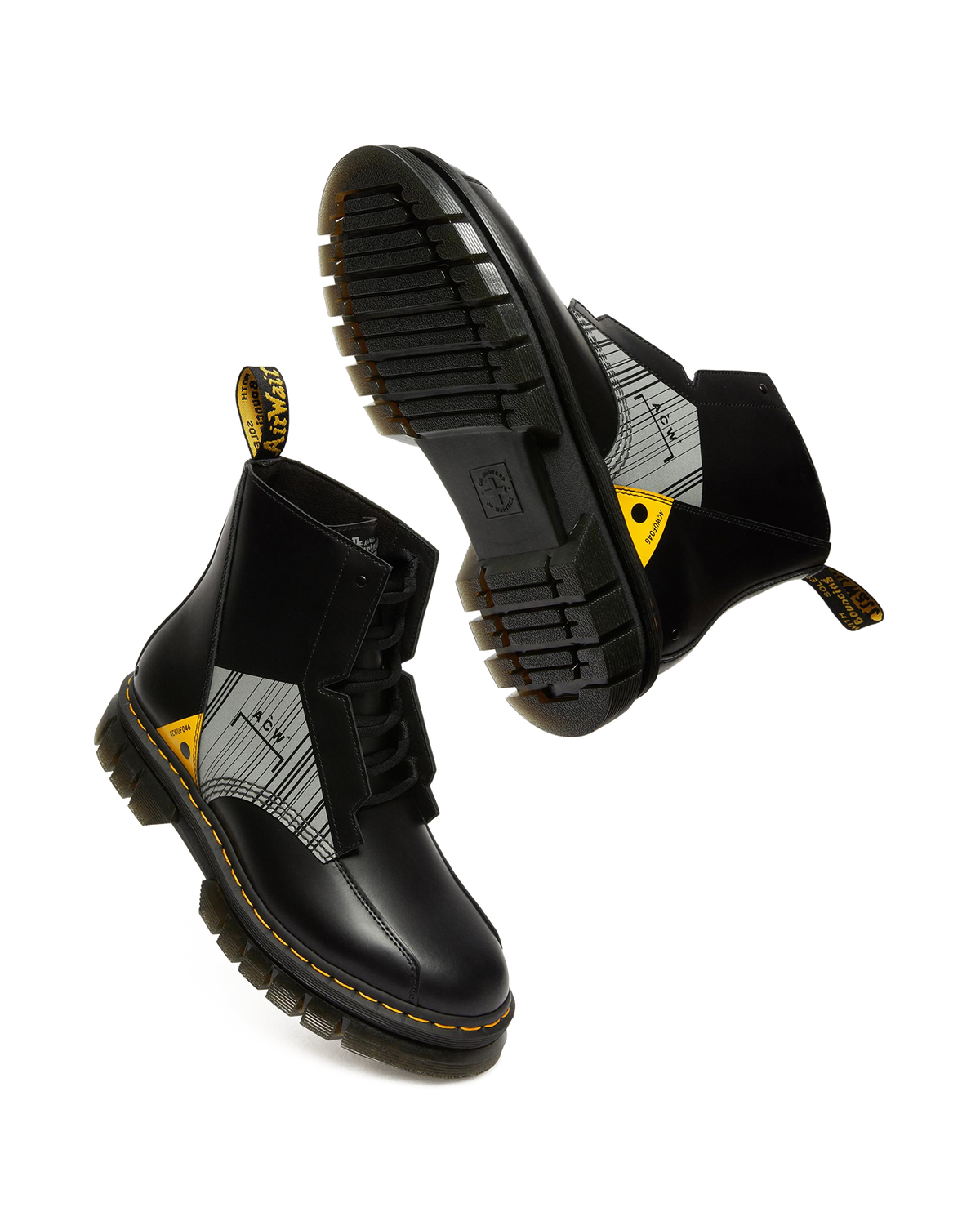 Rikard A-Cold-Wall* Leather Platform Boots in Black