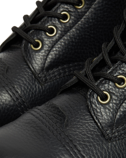 1460 Bex Fleece-Lined Leather Lace Up Boots in Black Milled Nappa