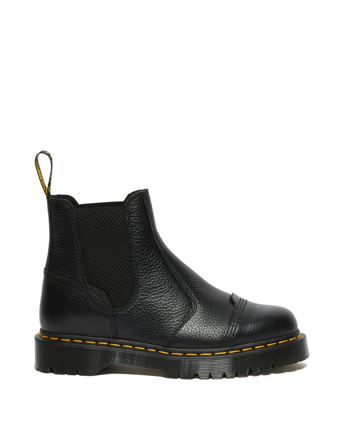 2976 Bex Fleece-Lined Platform Chelsea Boots in Black Milled Nappa