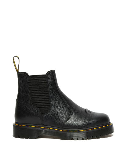 2976 Bex Fleece-Lined Platform Chelsea Boots in Black Milled Nappa